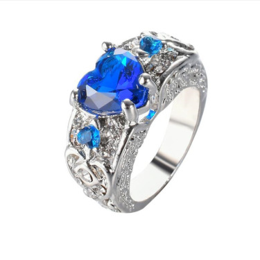 Beauty Princess ring heart-shaped ruby engagement ring—1