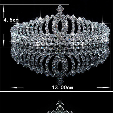 The bride wedding dinner dress diamond tiara hair hair accessories show aliexpress explosion—1