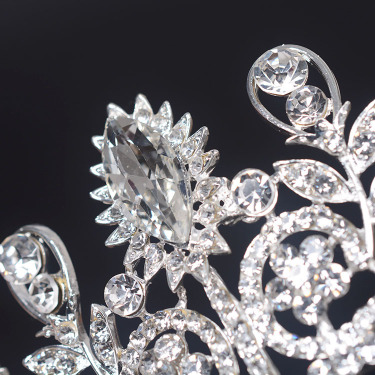 HG584 Princess Royal Crown sunflower bride Crystal Crown wedding party fast selling—2
