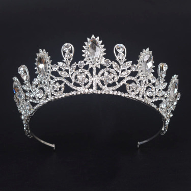 HG584 Princess Royal Crown sunflower bride Crystal Crown wedding party fast selling—6