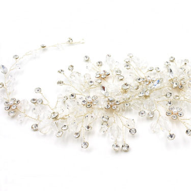 The beautiful bride wedding ornaments export crystal diamond tiara frontlet twigs&honey—4