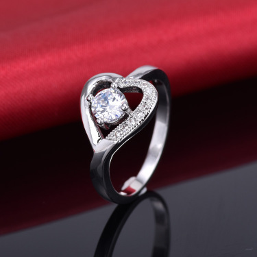 European and American ornaments inlaid with AAA high grade zircon heart rings—1