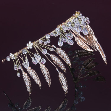 EBay retro bride jewelry crystal grain other wedding accessories handmade wedding headdress ornaments crown material—5