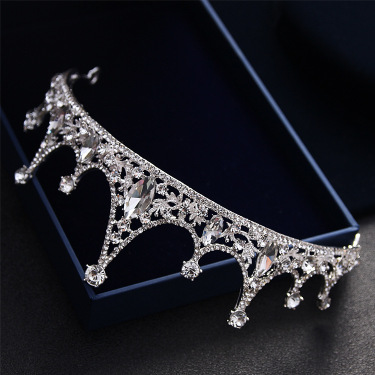 Korean Princess Bride Wedding Wedding Tiara jewelry hair accessories QUEEN CROWN diamond crown—2