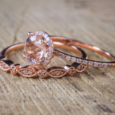 18k rose gold ring in Europe and America—2