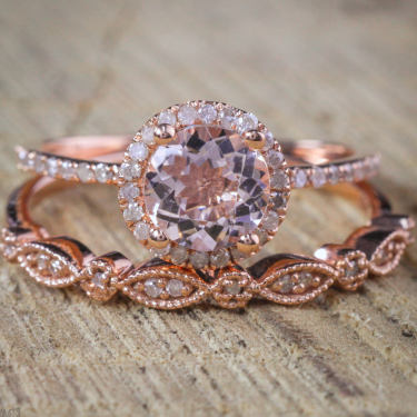18k rose gold ring in Europe and America—1