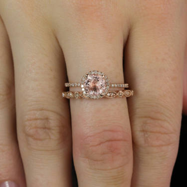 18k rose gold ring in Europe and America—4