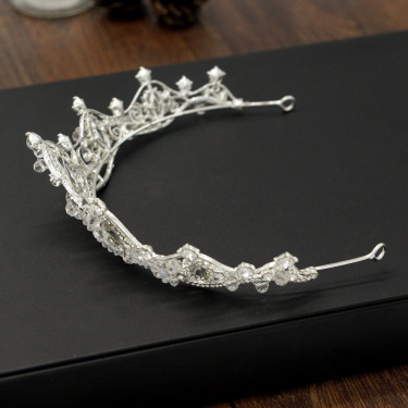 Korean wedding Handmade Beaded headdress wedding wedding accessories crown hoop bride accessories—3