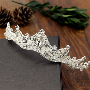 Korean wedding Handmade Beaded headdress wedding wedding accessories crown hoop bride accessories—1