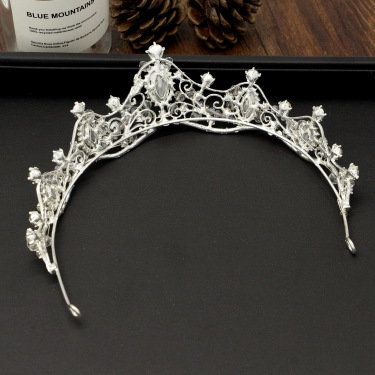 Korean wedding Handmade Beaded headdress wedding wedding accessories crown hoop bride accessories—2