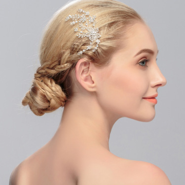 Fashion wedding bride wedding jewelry handmade diamond tiara and hair comb manufacturers selling—2