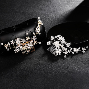 Europe and South Korea Rhinestone BRIDE headdress comb comb wedding wedding jewelry accessories factory—3