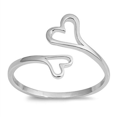 Love Hearttex lovers love Adjustable Ring Titanium Stainlessmen and women engaged in .—1
