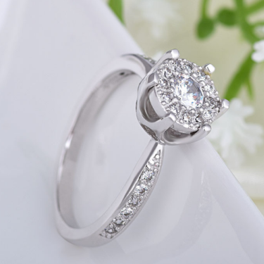 Fashion engagement ring delicate heart and soul zircon ring female jewelry—3