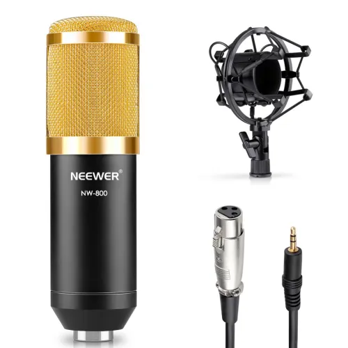 Color: Black - NW 800 CONDENSER MICROPHONE SHOCK MOUNT POWER CAB