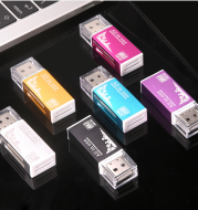 Multi in one card reader Mini versatile SD/TF mobile phone camera universal USB memory card high-speed