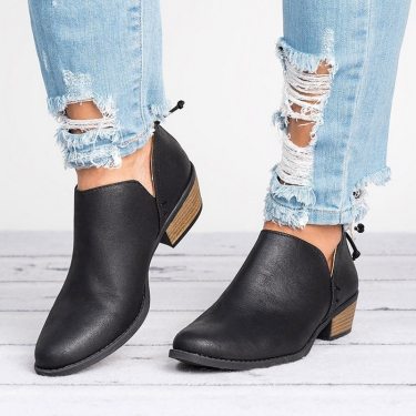 Autumn Women Shoes Retro High Heel Ankle Boots—2