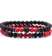 Micro-inlaid Zircon Nracelet 6mm Natural Stone Beaded Bracelet