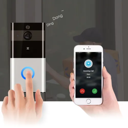 Model: Only doorbell - Marlboze 720P WIFI Visual Doorbell Wireless Intercom Doorbell PIR Motion Detection Night View SD card Video Smart Doorbell Ring