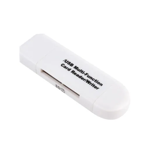 Color: White, quantity: 4 - Smart Three-In-One Multi-Function Card Reader