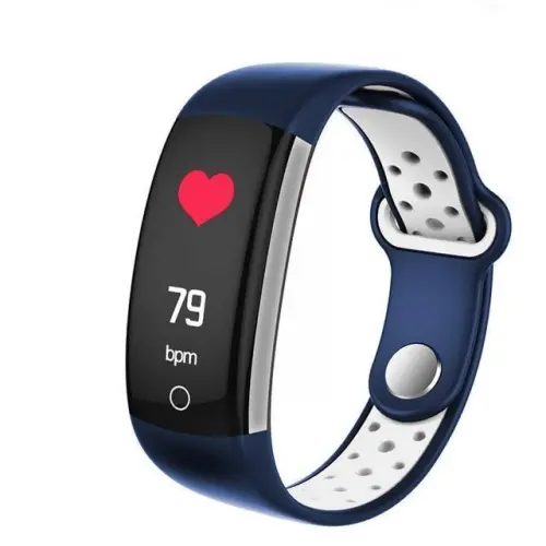 Color: Q6S Blue - 0.96 LCD Q6 Smart Band Heart Rate Monitor Fitness Bracelet IP68 Waterproof Watches Blood Pressure Oxygen Fintess Tracker