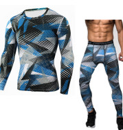Sports suit men's running quick-drying long-sleeved trousers