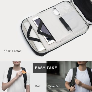 K Click Anti-thief Solid Backpacks Scientific Storage System Bags External USB Charging Laptop Backpack For Man And Women—6