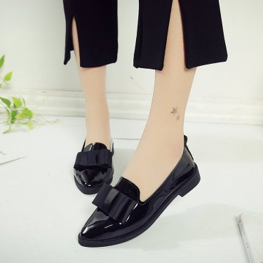 Solid color pointed flat with single shoes women's shoes—1