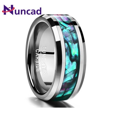 Tungsten Gold Ring With Black Veneer Plating—1