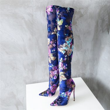 Sexy Stiletto Sock Women Booties Stretch Boots Women High Heels Over The Knee Boots Fashion Botas Mujer Shoes Women—1