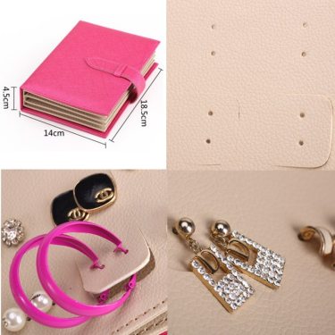 Jewelry Box Earring Book Portable Earrings Bag Storage Album Books Boxes Collection Jewelry Necklace Collect Organizer—5