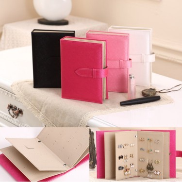 Jewelry Box Earring Book Portable Earrings Bag Storage Album Books Boxes Collection Jewelry Necklace Collect Organizer—1