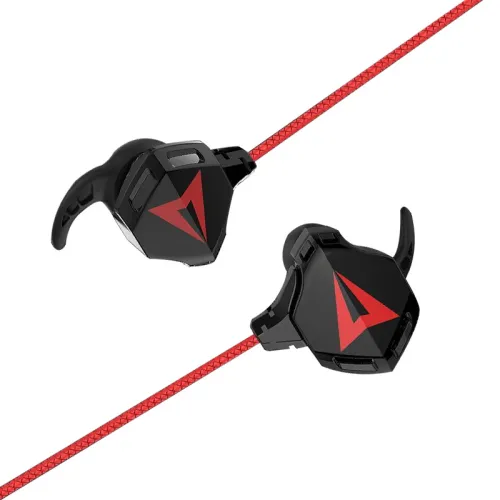 Color: Black red, quantity: 2pcs - E-sports chicken game in-ear with wheat hand travel universal headphones