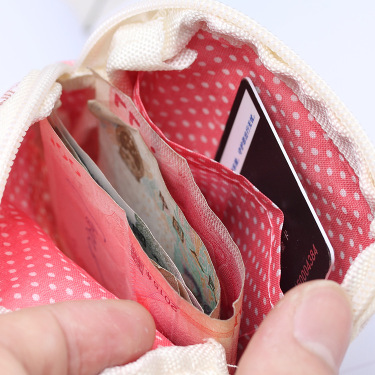 Canvas Coin Purse Cartoon Creative Cloth Storage Bag Sanitary Cotton Bag Aunt Bag Handheld Portable Women Wallet—5