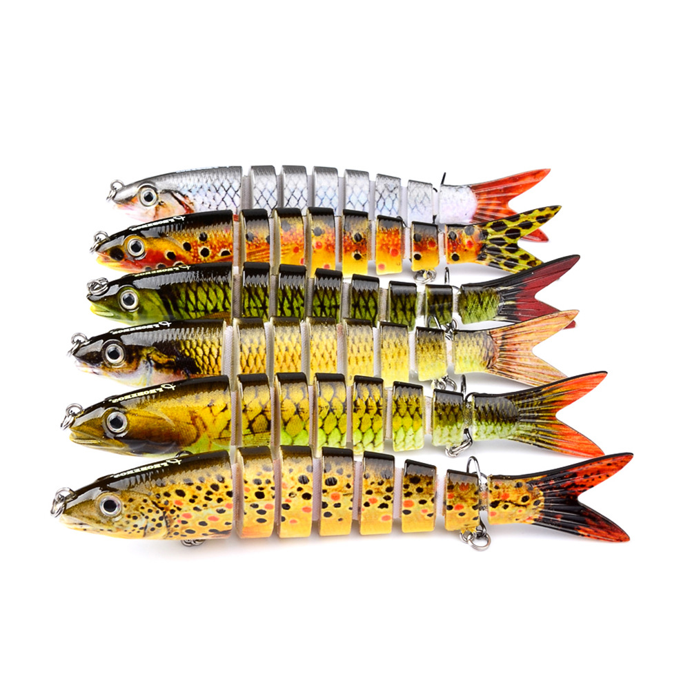 Pike Fishing Lures Artificial Multi Jointed Sections Hard Bait Trolling  Pike Car