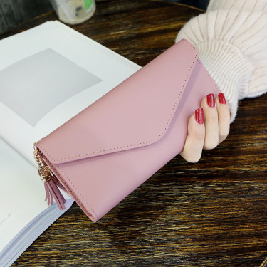 Hand-held trend heart-shaped pendant simple fashion multi-functional lychee women's wallet—2