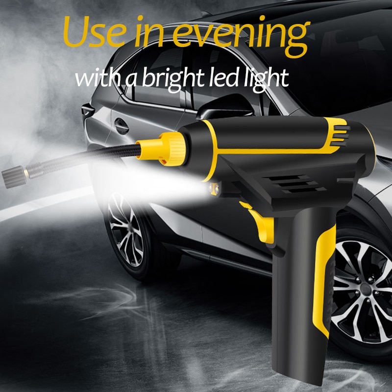 Automatic Portable Handheld Digital LED Smart Car Air Compressor Pump allinonehere.com
