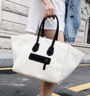Summer new handbag smiley canvas bag big bag