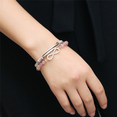 Natural Strawberry Crystal Zircon Bracelet Women Fashion Bracelet Couple Gift Jewelry—4