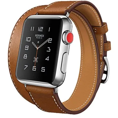 Color: Blue23mm - First layer leather watch with s