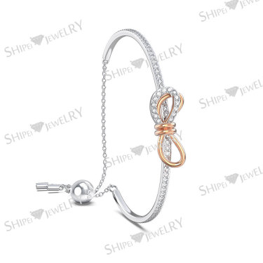 Shi Pei jewelry factory direct supply 2021 new S925 sterling silver vibrato with the same fashion fairy bow bracelet—3