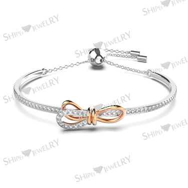 Shi Pei jewelry factory direct supply 2021 new S925 sterling silver vibrato with the same fashion fairy bow bracelet—2