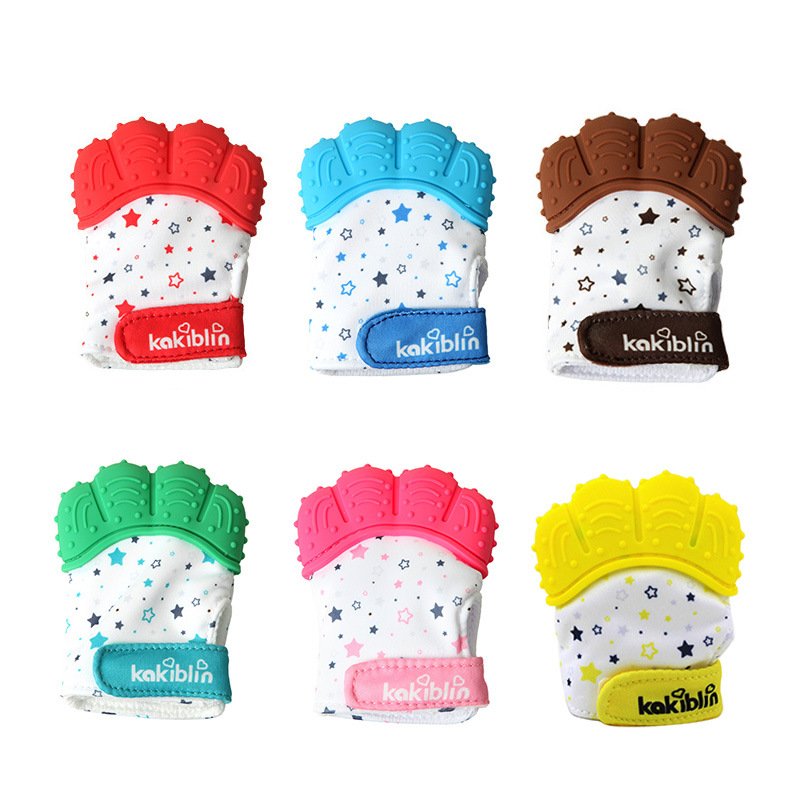 Baby Teether Gloves Molars Chews Infants Prevent Eating Fingers Bite