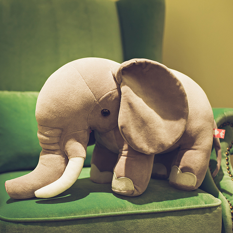 Color: Grey, Size: 80cm - Elephant plush toy