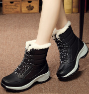 Plus velvet high-top women's shoes waterproof snow boots