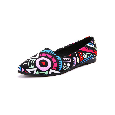 Printed flat shoes—2
