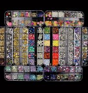 Multi-size Nail Rhinestones 3D Crystal Nail Stones Gems Pearl DIY Nail Art Decorations