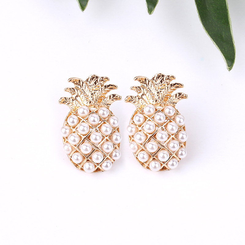 Pineapple pearl earrings CJdropshipping