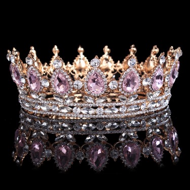 Baroque Bridal Crown Headdress Rhinestone Hair Accessories—1