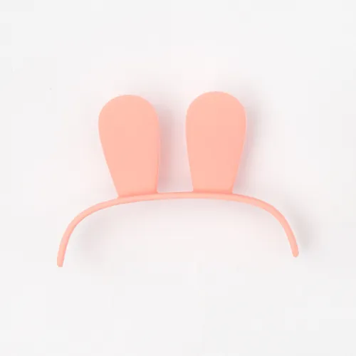 Color: Rabbit headdress - Rechargeable Alarm Clock Night Light Digital Electronic Clock With Temperature Display For Children Desk Clock